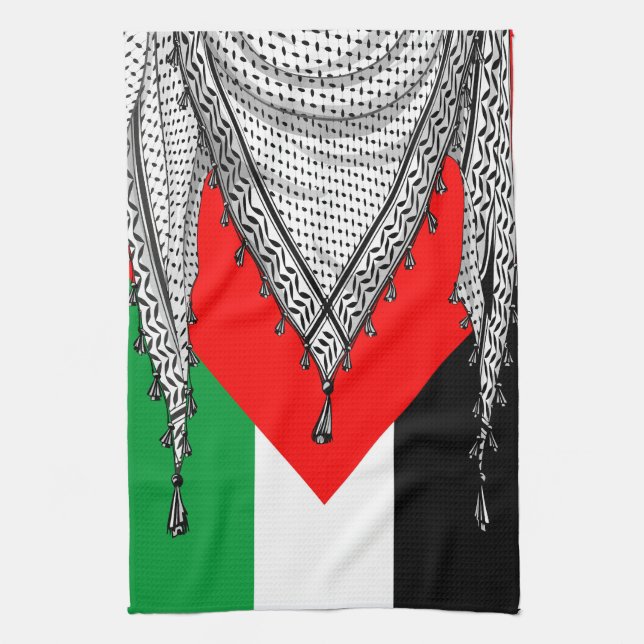 Linge De Cuisine Keffiyeh Écharpe palestinienne tissu traditionnel (Vertical)