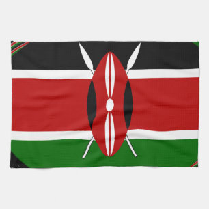Linge De Cuisine Kenya Drapeau Art - Patriotique & Design Moderne