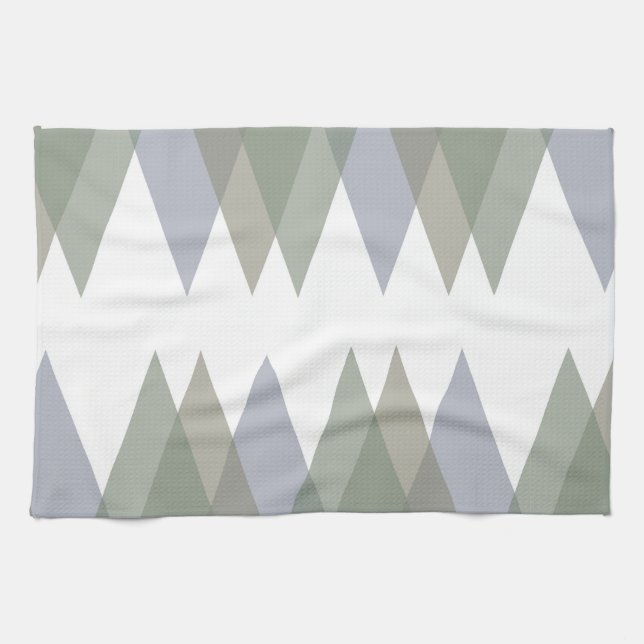 Linge De Cuisine Khaki triangles (Horizontal)