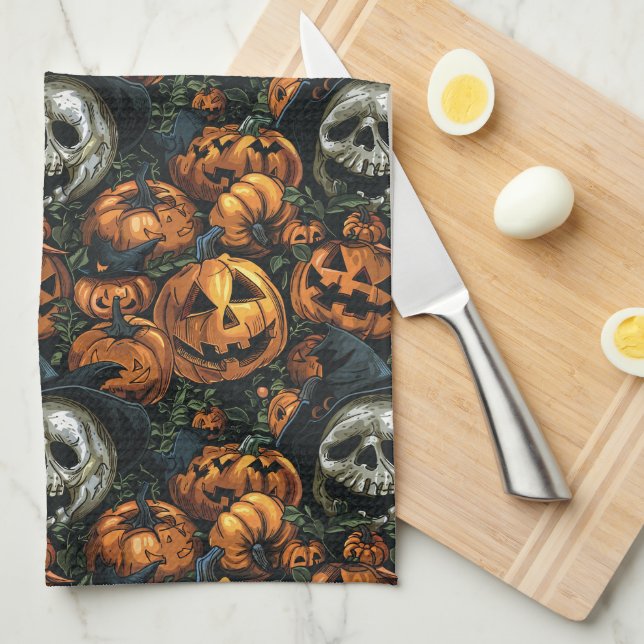 Linge De Cuisine Kine de Halloween (Quart Plié)