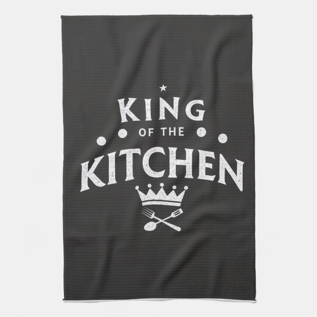 Linge De Cuisine King of the Kitchen Crown – Funny Foodie Black (Vertical)