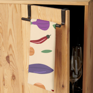 Linge De Cuisine Kitchen Towel – Eggplant, Chili, Peas & Onions Pat
