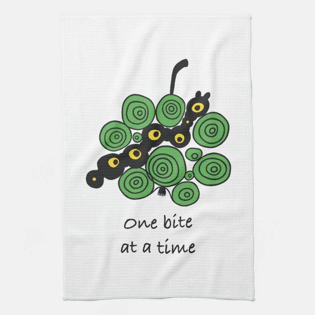 Linge De Cuisine Kitchen towel One Bite at a Time (Vertical)