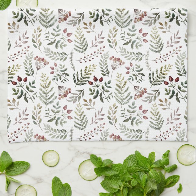 Linge De Cuisine Kitchen Towel - Winter Pattern (Plié)