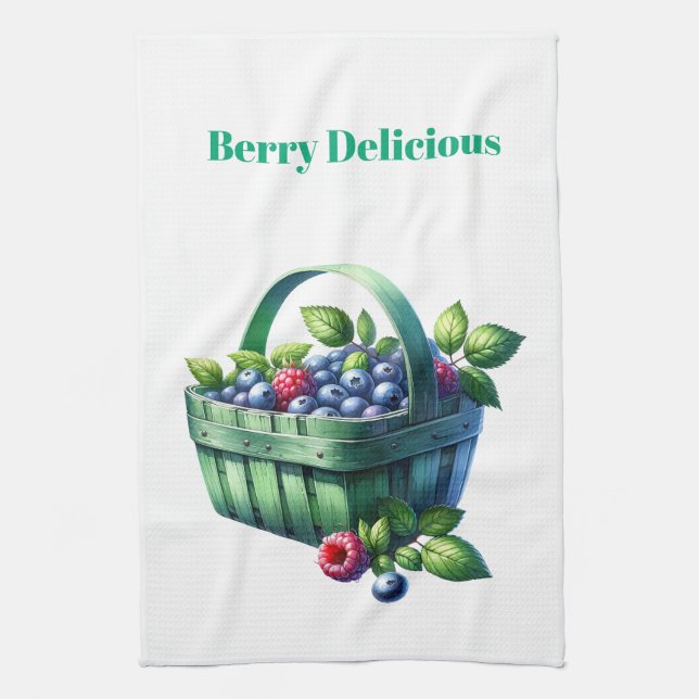 Linge De Cuisine Kitchen Towels-Berry Basket Kitchen Towel (Vertical)