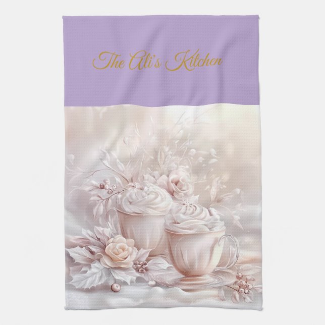 Linge De Cuisine Kitchen Towels-Personalized Victorian Christmas Ki (Vertical)