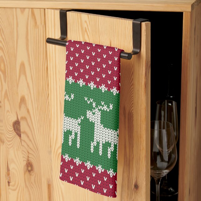 Linge De Cuisine Knit de vacances n° 01 (Pliage en tiers)