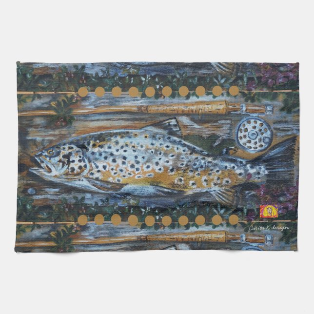 Linge De Cuisine Kökshandduk Skitfiske  (Horizontal)