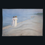 Linge De Cuisine Kroyer - Soirée d'été sur Skagen Beach<br><div class="desc">Soirée d'été à Skagen Southern Beach avec Anna Ancher et Marie Kroyer - Peder Severin Kroyer,  1893</div>