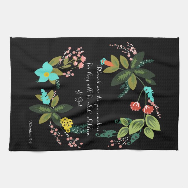 Linge De Cuisine La bible exprime l'art en vers - 5:9 de Matthew (Horizontal)