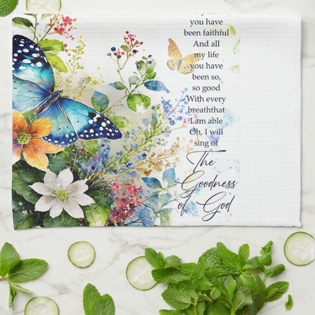 Linge De Cuisine La bonté de Dieu (Plié)