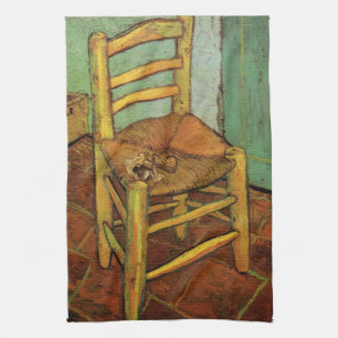 Linge De Cuisine La chaise de Vincent avec sa pipe par Vincent van