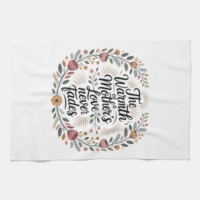 Linge De Cuisine La chaleur de l'amour d'une mère ne faiblit jamais (Horizontal)