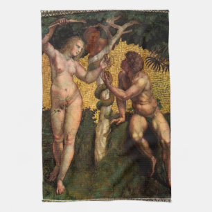 Linge De Cuisine La Chute - Adam et Eve de Raphaël Sanzio