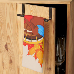 Linge De Cuisine La conception amusante de Thanksgiving de style ca