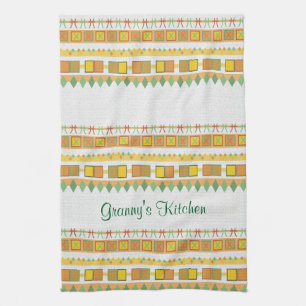 Linge De Cuisine La cuisine de mamie animée de motif tout texte