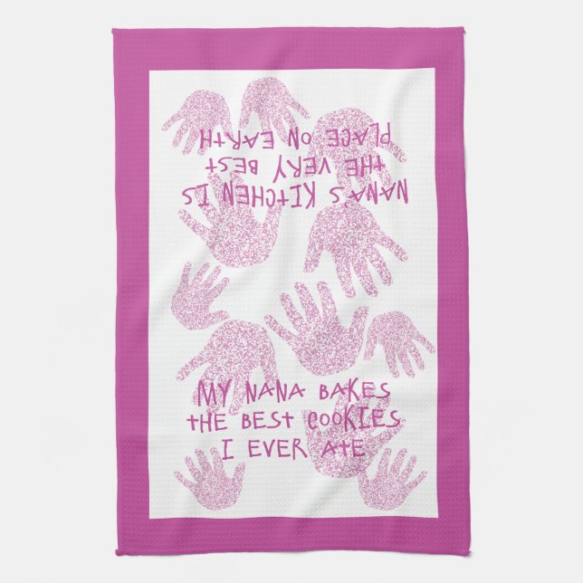 Linge De Cuisine La cuisine de Nana Orchidée Purple Grand-mère cade (Vertical)