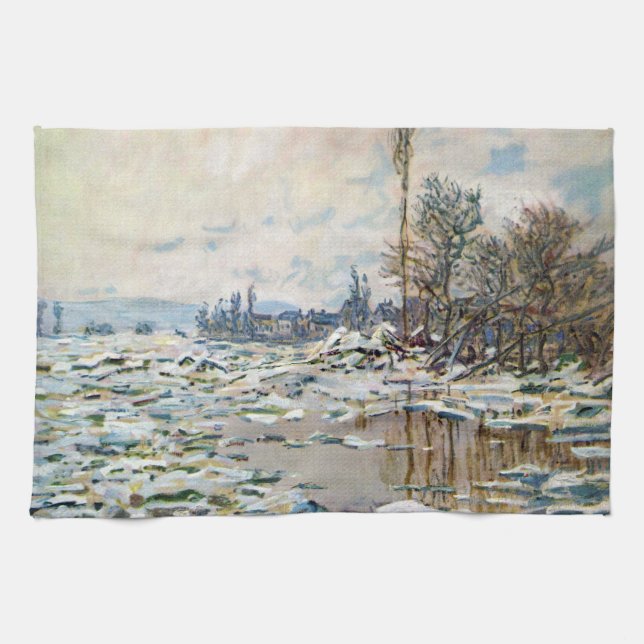 Linge De Cuisine La débâcle des glaces par Claude Monet (Horizontal)
