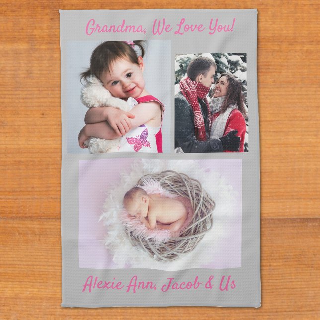 Linge De Cuisine La famille dit, "Je t'aime" Grand-mère Personnalis (Créateur téléchargé)