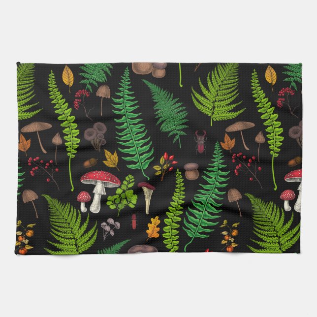 Linge De Cuisine La faune et la flore des bois (Horizontal)
