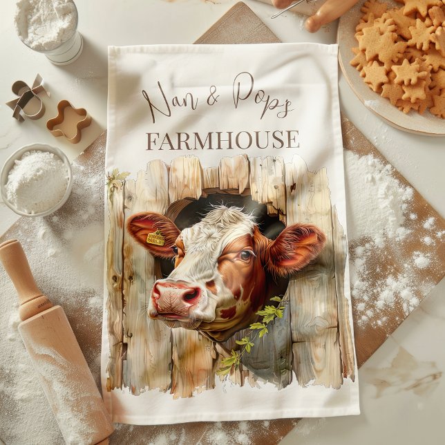Linge De Cuisine La ferme mignonne de Nan & Pop's (Créateur téléchargé)