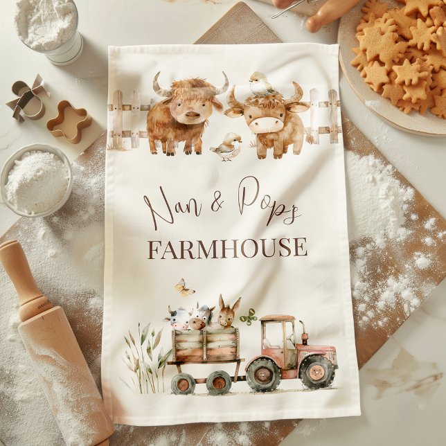 Linge De Cuisine La ferme mignonne de Nan & Pop's à la campagne (Créateur téléchargé)