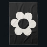 Linge De Cuisine La Fleur 06 Florale Rétro Fleur Noir Et Blanc<br><div class="desc">Impression Florale Abstraite - La Fleur - Noir Et Blanc.</div>