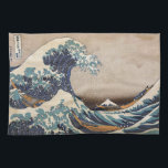 Linge De Cuisine La Grande Vague au large de Kanagawa<br><div class="desc">La Grande Vague au large de Kanagawa est une gravure en bois de l'artiste japonais Hokusai. Il a été publié vers 1830 à la fin de la période Edo.</div>