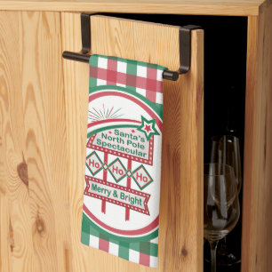Linge De Cuisine La guirlande rétro du Père Noël – Ho Ho Ho Joyeux