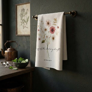 Linge De Cuisine La Joie du Seigneur minimaliste floral