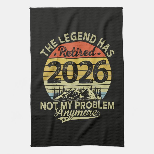 Linge De Cuisine La légende a pris sa retraite 2026 Pas mon problèm (Vertical)