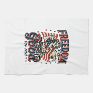 Linge De Cuisine La liberté a l'air bien Patriotique Vintage Eagle