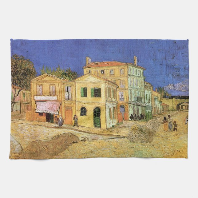Linge De Cuisine La maison de Vincent à Arles par Vincent van Gogh (Horizontal)