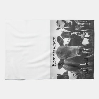 Linge De Cuisine La maison est l'endroit où le troupeau est la serv