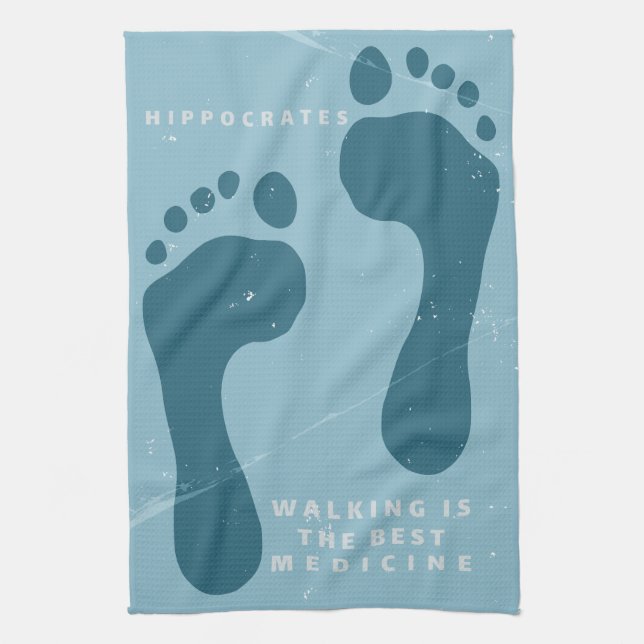 Linge De Cuisine La marche est la meilleure médecine citation d'Hip (Vertical)