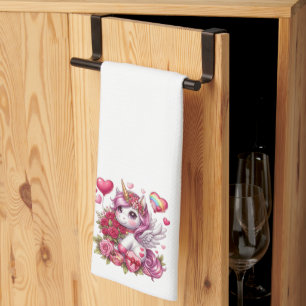 Linge De Cuisine La mignonne Saint Valentin licorne