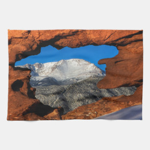 Linge De Cuisine La montagne américaine encadrée par Sandstone