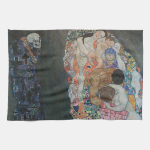 Linge De Cuisine La Mort et la Vie par Gustav Klimt Art Nouveau Vin