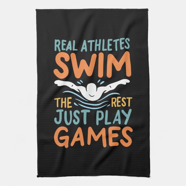 Linge De Cuisine La natation (Vertical)