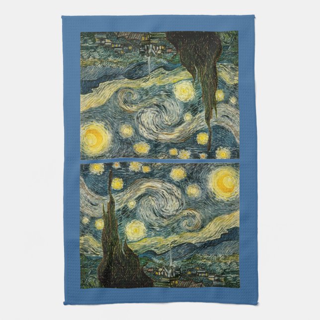 Linge De Cuisine La nuit étoilée de Vincent van Gogh (1889) (Vertical)