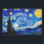 Linge De Cuisine La nuit étoilée par Vincent Van Gogh<br><div class="desc">Vincent Van Gogh La Nuit Étoile. Il s'agit d'un ancien chef-d'oeuvre du peintre-maître néerlandais Vincent Van Gogh.Cette peinture de paysage d'art raffiné a une belle,  vibrante,  couleur saturée. Vincent Van Gogh était un peintre impressionniste de poste hollandais. Cette image est du domaine public</div>