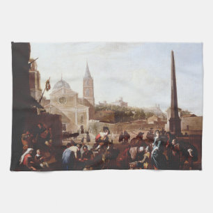 Linge De Cuisine La Piazza del Popolo à Rome par Johannes Lingelba