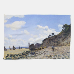 Linge De Cuisine La plage chez Honfleur, Claude Monet 1865