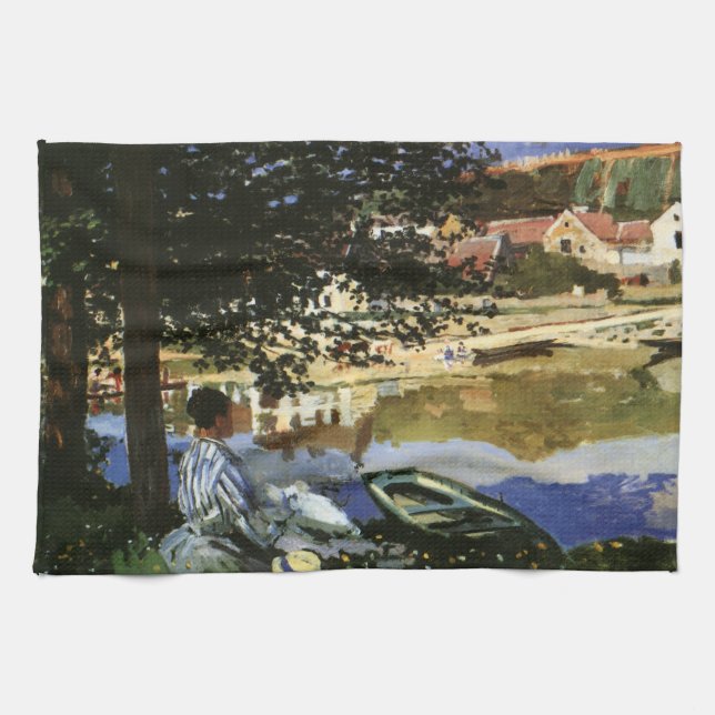 Linge De Cuisine La rive de la Seine, Bennecourt par Claude Monet (Horizontal)
