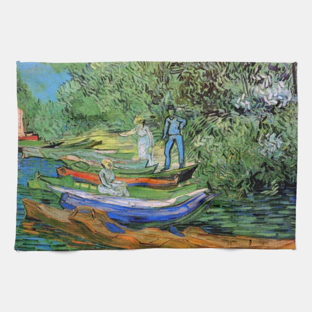 Linge De Cuisine La rive de l'Oise à Auvers par Vincent van Gogh (Horizontal)