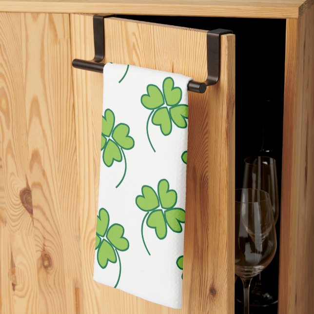 Linge De Cuisine La Saint-Patrick Trèfle à quatre feuilles (Pliage en tiers)