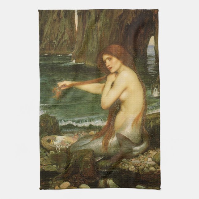 Linge De Cuisine La Sirène de John William Waterhouse (Vertical)