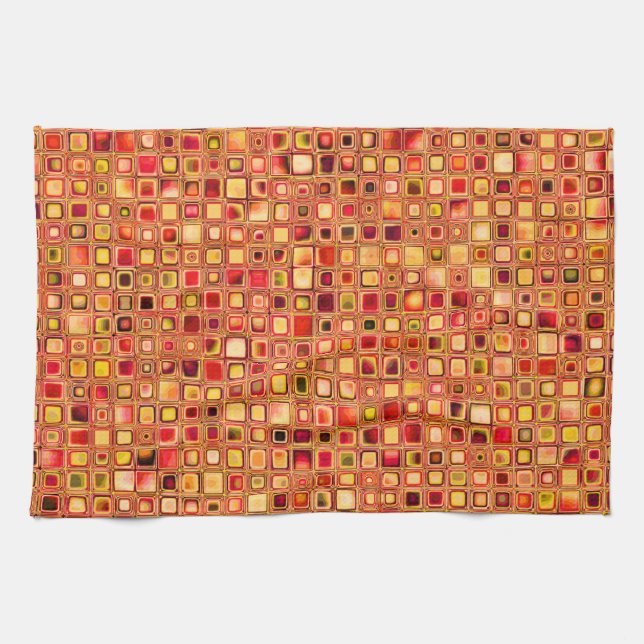 Linge De Cuisine La "terre cuite" orange a donné au motif une (Horizontal)