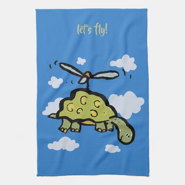 Linge De Cuisine la tortue hélicoptère (Vertical)