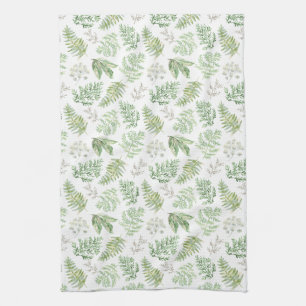 Linge De Cuisine La verdure de forêt modèlent